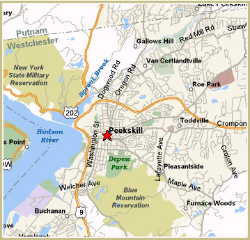 Map of Peekskill